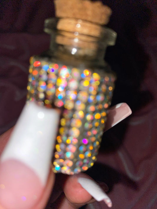 Mini bling hemp wick jar